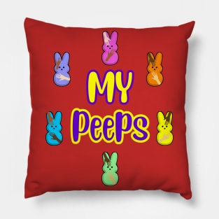 My Peeps Easter T-Shirt, cute bunnies Pillow