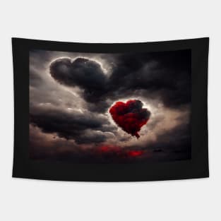 Broken Heart in the Clouds /  Broken Hearts Unwind Designs Tapestry