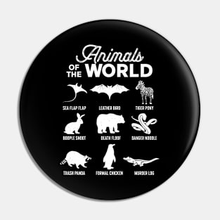 Animals of the World Funny Rare Exotic Animals Pin