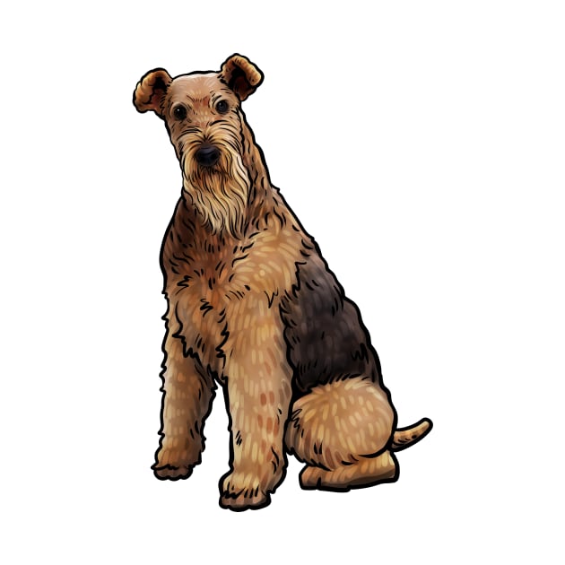 Airedale Terrier Dog by whyitsme