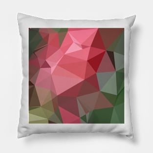 Congo Pink Abstract Low Polygon Background Pillow