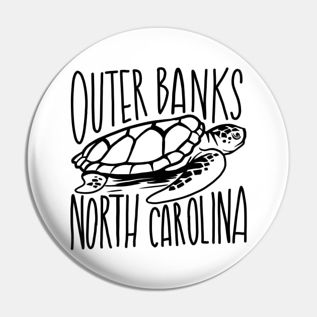Outer Banks NC Sea Turtle Pin by HalpinDesign