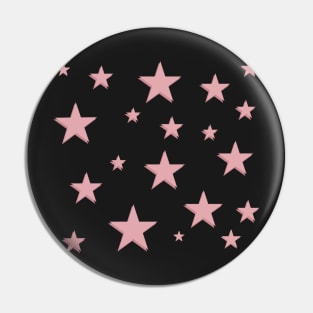 Pink star pattern - black background Pin