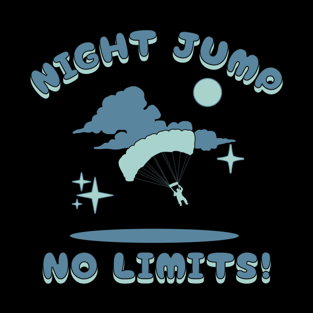 Night Jump, No Limits, flight, extreme by New Day Prints