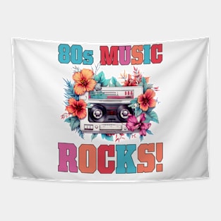 80s music rocks - Made In The 80s Retro Tapestry