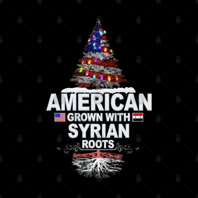 Christmas Tree  American Grown With Syrian Roots - Gift for Syrian From Syria by Country Flags