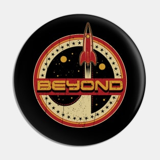 Intergalactic Retro Red Rocket Pin