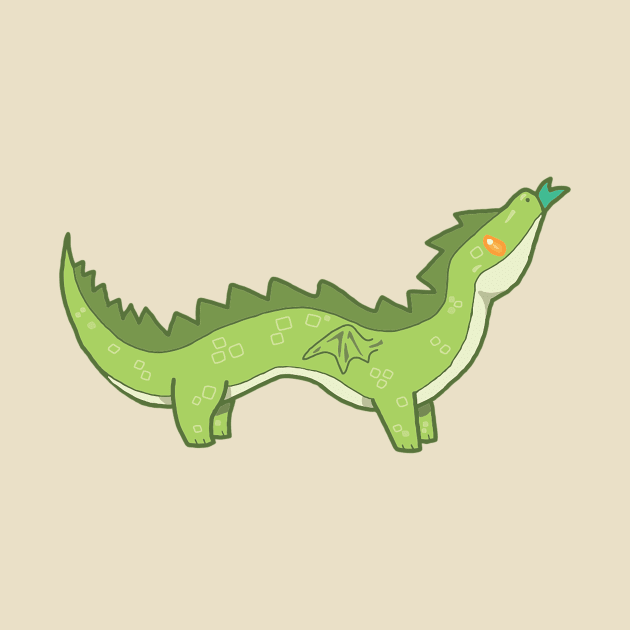 Cute Green Lizard Dragon by SugarDrake