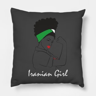 Iranian Girl Iran Woman Persian Flag Pillow