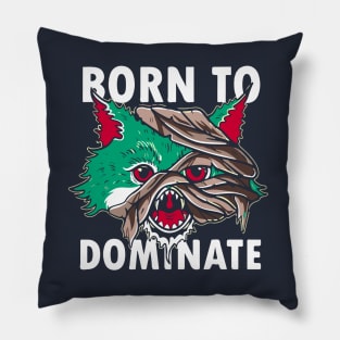 Mummy Cat Vector illustration Head Born To Dominate Pillow