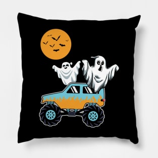Halloween Boo Cute Ghost Monster Truck Pillow