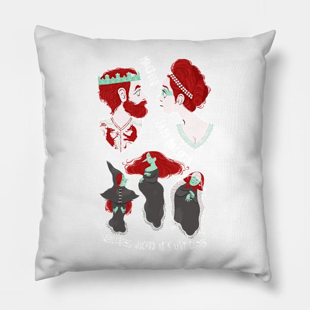 Shakespearean pattern - Macbeth Pillow by fabiomancini