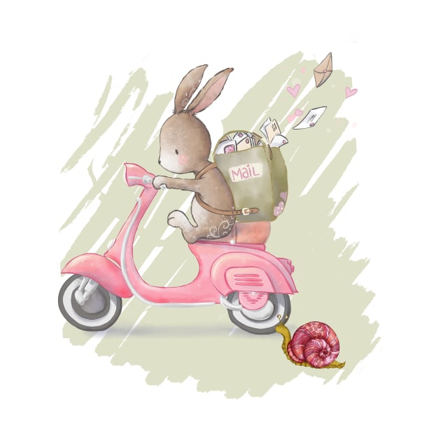 Mail Bunny by Lyn's Pixels