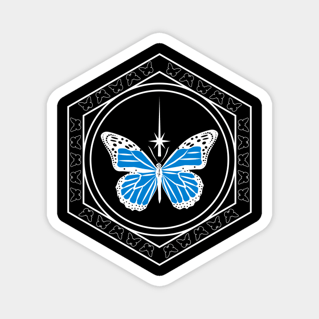 Butterfly Between Worlds Magnet by LazyDayGalaxy