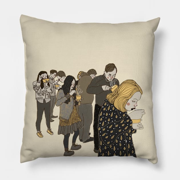 Hot Noodles, Cold Night Pillow by Hello Earthling