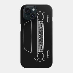 Datsun 120Y / B211 classic car white outline graphic Phone Case