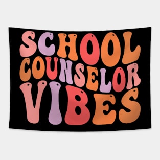 School Counselor Back to School Groovy Cute Tapestry