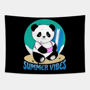 Summer Vibes Panda Tapestry