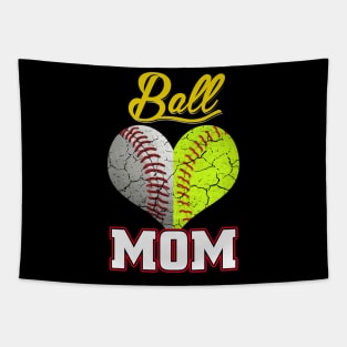 Ball Mom Softball Player Tapestry