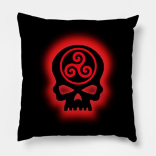 Red Celtic Skull Pillow