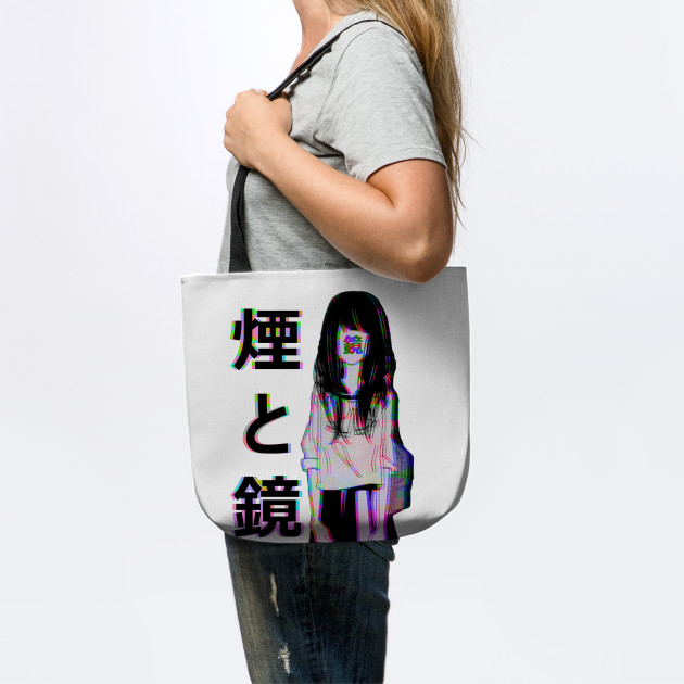 Mirrors Rainbow Sad Japanese Anime Aesthetic Mirror Tote