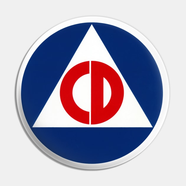 1950 Civil Defense Pin by historicimage