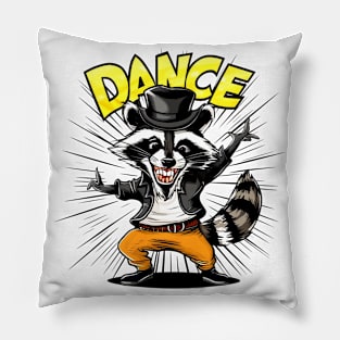 Dancing raccoon Pillow