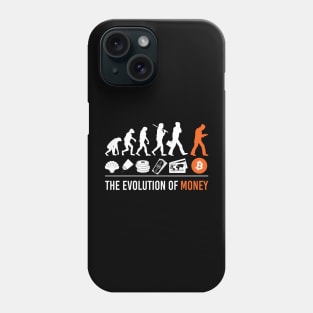 The Evolution of Money Bitcoin Btc Crypto Cryptocurrency - Funny Cryptocurrency Bitcoin Phone Case