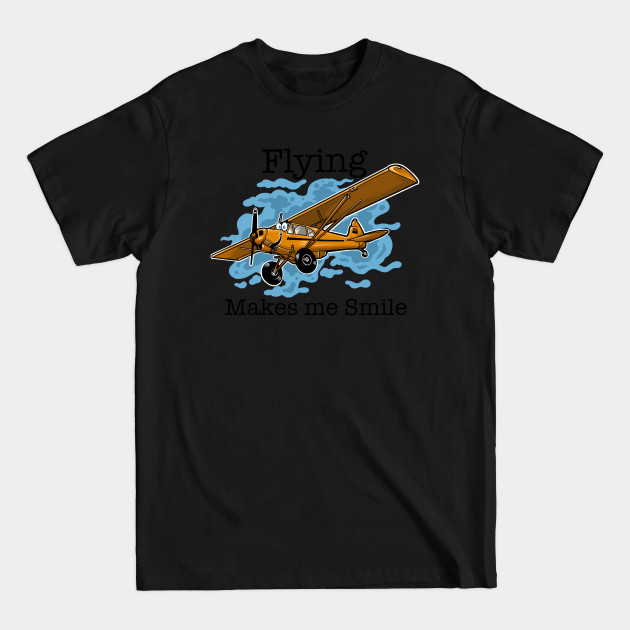 Disover Flying make me smile - Airplane - T-Shirt