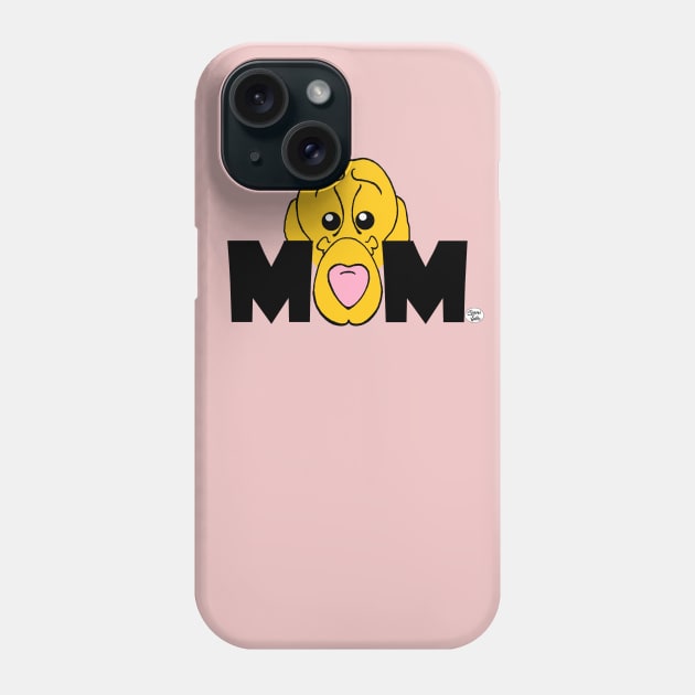 Dog Mom with yellow Lab Fritts Cartoons designs and Tees Phone Case by Shean Fritts 