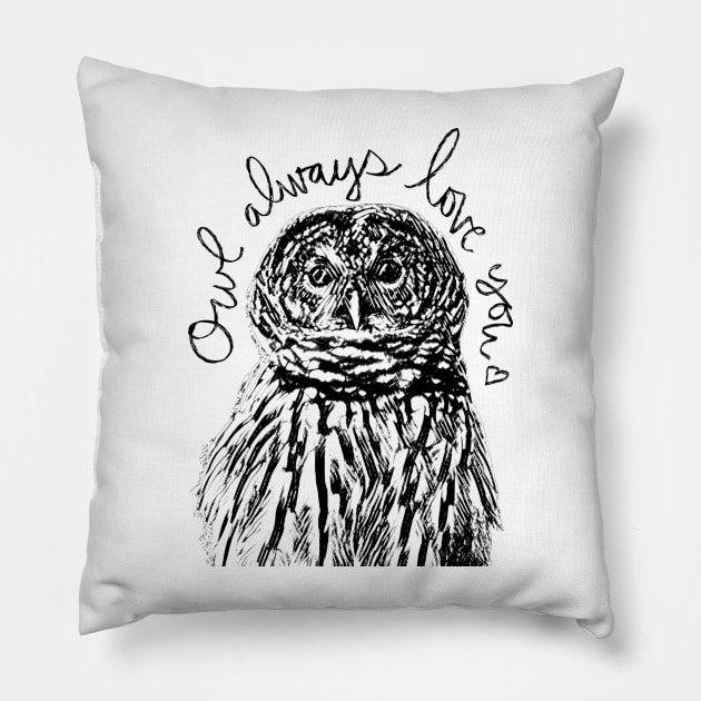 Owl Always Love You -darkside Pillow by Room 4 Cello