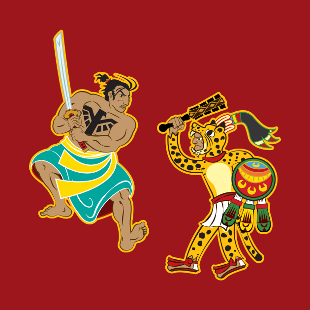 Aztec Samurai vs Jaguar Warrior by mredthefed