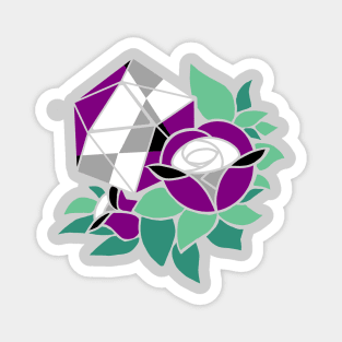 Pretty Poly Rose Aegosexual Pride Magnet