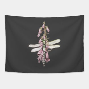 Dragonfly on Foxglove Tapestry