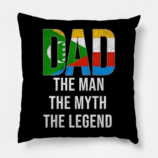 Comoran Dad The Man The Myth The Legend - Gift for Comoran Dad With Roots From Comoran Pillow