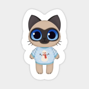 Holiday Ragdoll Kitten Magnet