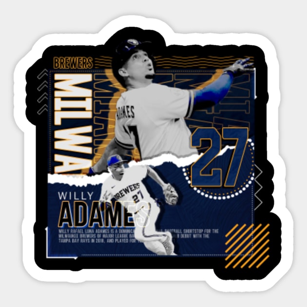 Willy Adames Baseball Paper Poster Brewers 2