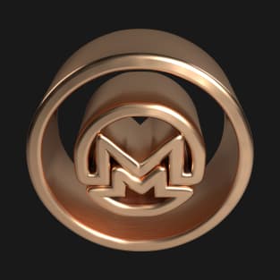 3D Monero - Polished-Gold T-Shirt