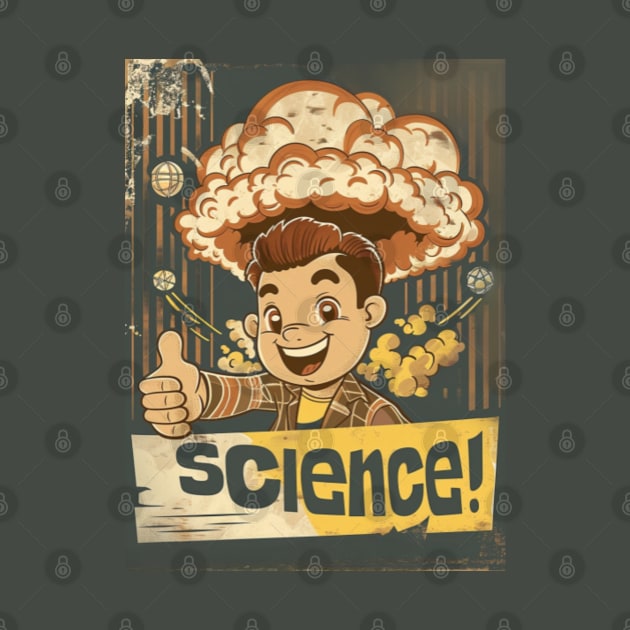 Science, retro style, explosion, atomic bomb by Pattyld