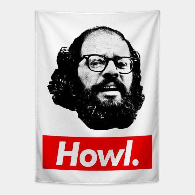 Allen Ginsberg Howl Aesthetic Tribute Design Tapestry by DankFutura