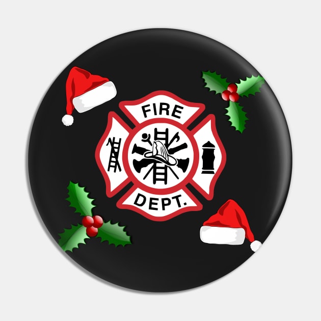 Firefighter Christmas Gift Ideas, Maltese Cross Emblem Pin by 3QuartersToday