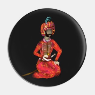 PersianSultan man with a sword and knife Pin