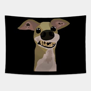 Goofy cute looking dog Tapestry
