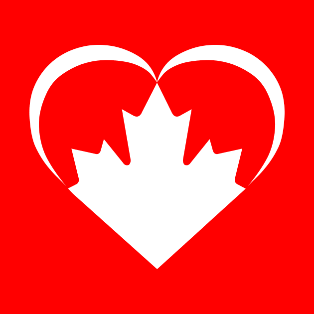 Small Canada Heart White by beerman