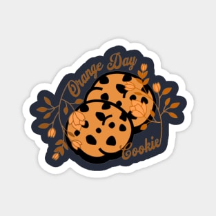 Orange Day Cookie, Flowers Magnet