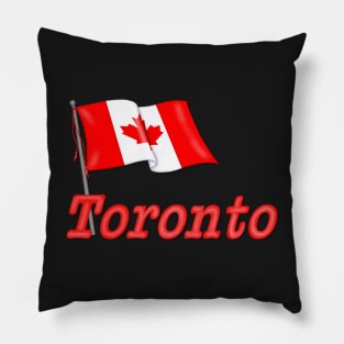 Canada Waving Flag - Toronto Pillow