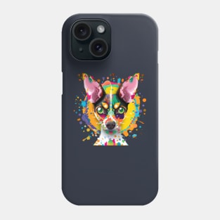 Adorable Rat Terrier Puppy Dog Color Blend Phone Case