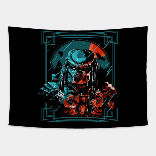 Alien Hunter Tapestry by Crow Creations