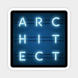 Architect Neon Sign Boxed Typography Magnet