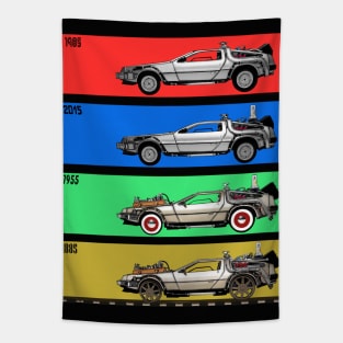 Delorean Through Time Tapestry